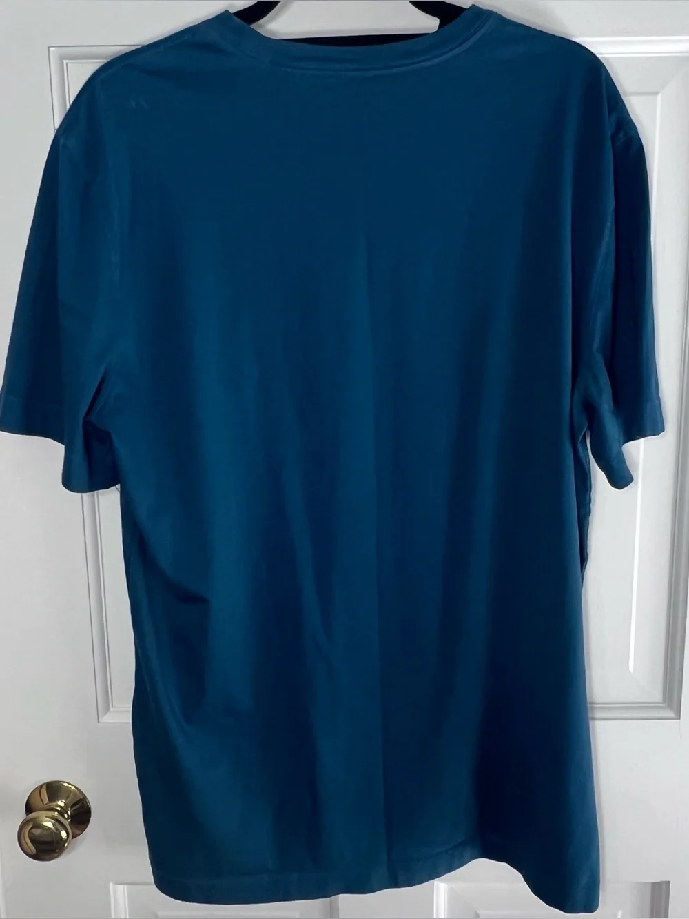 Banana Republic Men's Teal Pocket Crew T-Shirt, Standard Fit, Cotton, Size L
